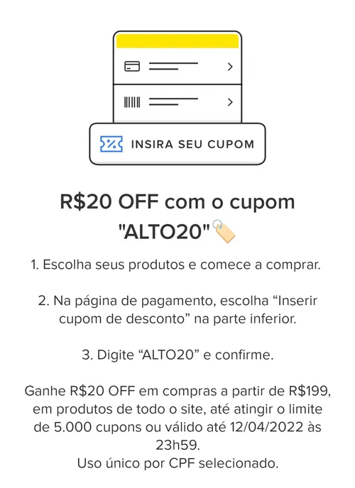 Imagem na descrição da promoção