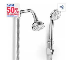 [Banqi R$ 147]  Ducha com Chuveirinho Redonda Parede Cromada Smart Cel