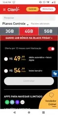 Bônus de 4GB no Plano Controle Claro 4GB