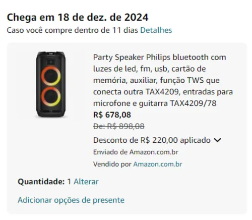 Imagem na descrição da promoção