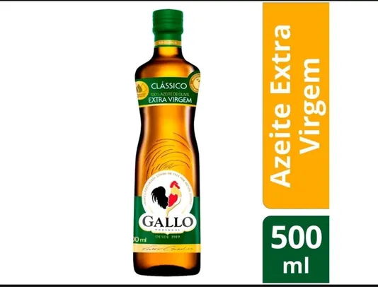 (Leve 6 pague 4) Azeite de Oliva Gallo Clássico 500ml | R$15 cada