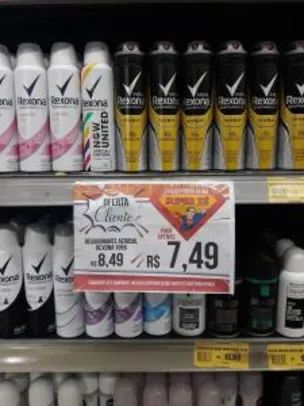 [Loja Física GO - Super Zé Supermercado] Desodorante aero Rexona (Qualquer versão) - R$7