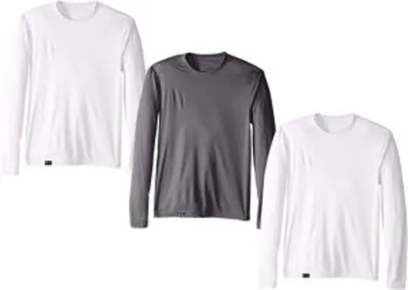 [PRIME] Kit com 3 Camisetas Proteção Solar Uv 50 Ice Tecido Gelado - R$100