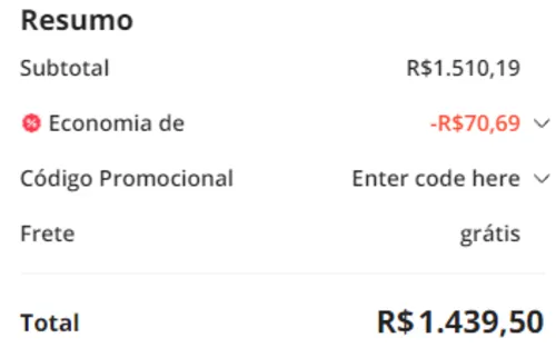 Imagem na descrição da promoção