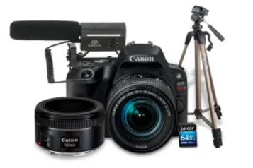 Combo EOS Youtuber SL2 com Lente EF 50mm | R$3.379