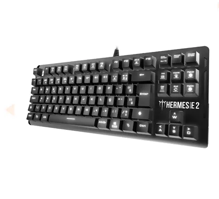 Teclado Mecânico Gamer Gamdias Hermes E2 Led White, Switch Red, ABNT2, HERMES E2 BR-RED