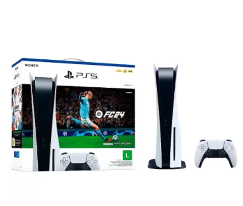 [APP] Console PlayStation 5 Standard Edition Branco + ea Sports FC24 + Controle Sem Fio Dualsense Branco