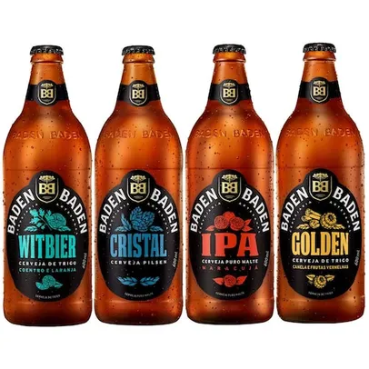 [MEGA VIP/APP] Kit Cerveja Baden Baden 600ml Sabores - 4 Unidades