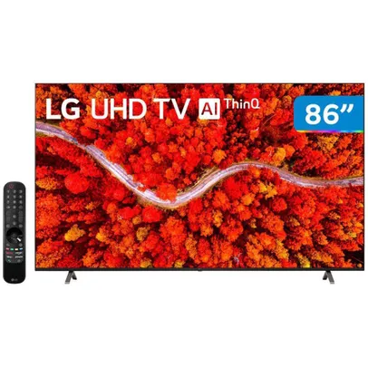 Smart Tv Lg 86 4k Uhd 86up8050 Wifi Bluetooth Hdr Inteligência Artificial Thinq Smart Magic