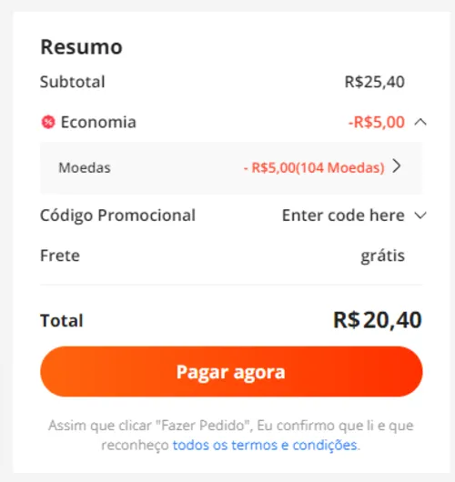 Imagem na descrição da promoção