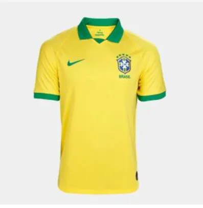 Camisa Seleção Brasil I 19/20 s/n° Torcedor Nike Masculina - Amarelo e Verde