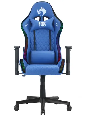 Cadeira Gamer Fox Racer RGB Azul com Iluminação (Led)