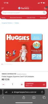 Fralda Huggies Supreme Care P 28 Unidades