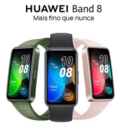 Smartband HUAWEI Band 8, Design Ultra-fino, 14 dias de duração da bateria,  compatível com iOS e Android, Preto