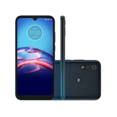 Smartphone Motorola E6S 64GB Azul Navy 4G Tela 6.1 Pol. Câmera Dupla 13MP Selfie 5MP Android 9.0 R$849