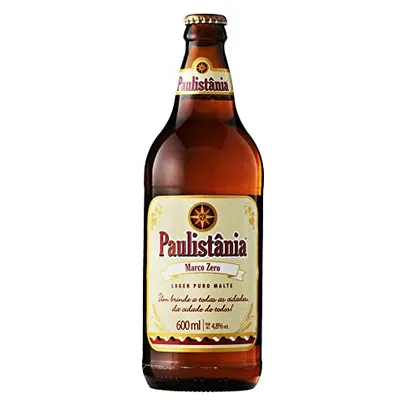 Cerveja Paulistania, Marco Zero, Garrafa, 600ml 1un