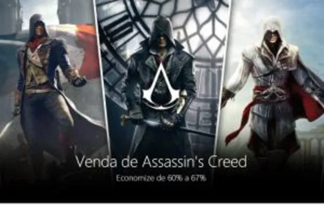 Franquia Assassin's Creed com descontos de até 67% na Xbox live