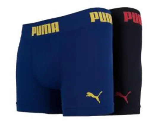 Saindo por R$ 39: Kit de Cuecas Boxer sem Costura Puma com 2 Unidades - Adulto | Pelando