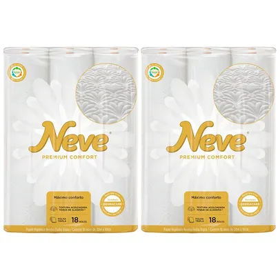 Papel Higiênico Neve Premium Comfort Folha Tripla - 36 unidades