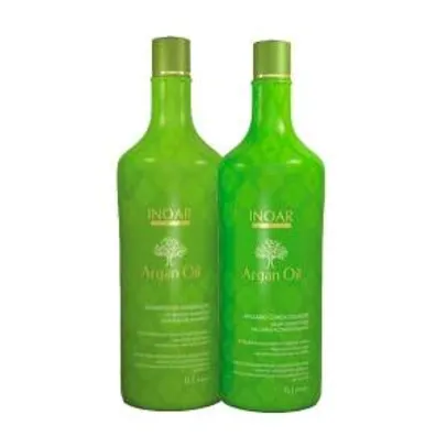 [Voltou - Netfarma] Kit Shampoo + Bálsamo Inoar Argan Oil, 1L - R$56