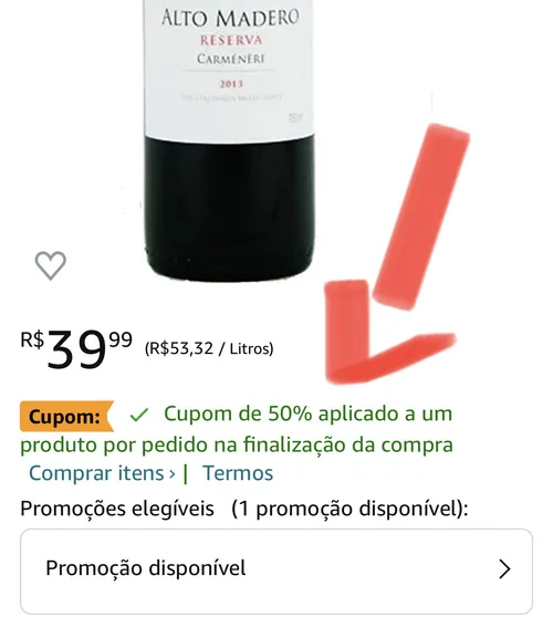 Imagem na descrição da promoção