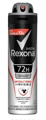 Desodorante Antitranspirante Aerosol Masculino Rexona Antibacterial + Invisible 72 horas 150ml 