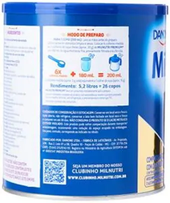 Composto Lácteo Milnutri Premium Danone Nutricia 800g - Frete Grátis para Prime | R$30