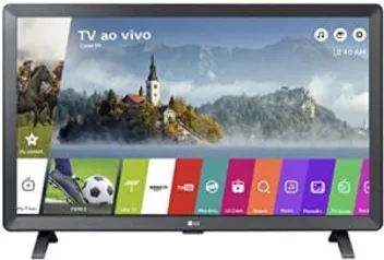 Smart TV Monitor 24" LED LG 24TL520S Wi-Fi WebOS 3.5 DTV Time Machine Ready, Preto