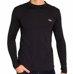 Camiseta Térmica Manga Longa Masculina Preta - R$25