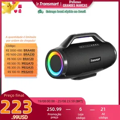 Caixa de Som Tronsmart Bang Max com 130W e Entrada para Microfone ou Guitarra