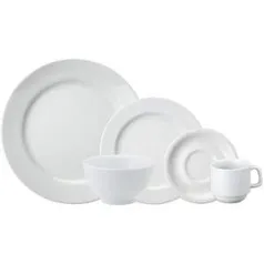 Aparelho de Jantar com Bowls Schmidt 20 Peças Branco por R$ 100