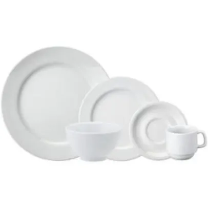 Aparelho de Jantar com Bowls Schmidt 20 Peças Branco por R$ 100