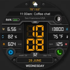 Watch face WFP 051 Digital  – WearOS