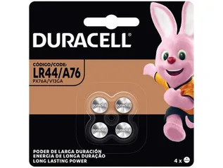 Pilha Alcalina Moeda LR44 / A76 12 Unidades - Duracell | R$24