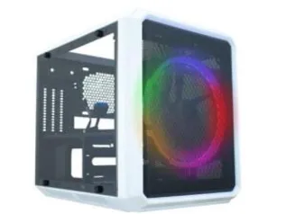 Gabinete Gamer K-Mex Microcraft VI CG-06RC - RGB 1 FAN Branco | R$351