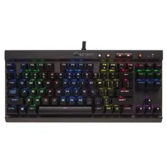 TECLADO MECÂNICO CORSAIR GAMER K65 LUX RGB CH-9110010-BR SWITCH CHERRY MX RED ABNT2 - R$ 365