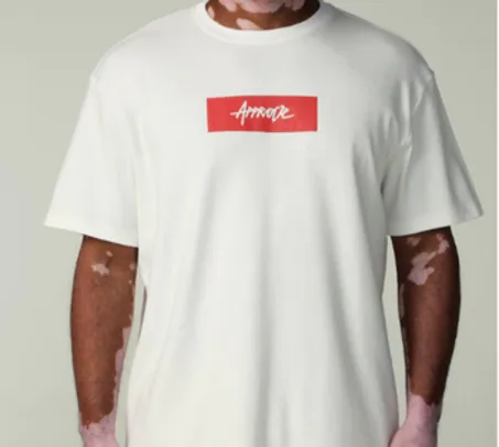 Camiseta Manga Curta Estampa Relevo Branco Approve para Riachuelo