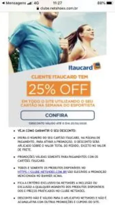 25% Off pagando com cartão Itaú | Netshoes