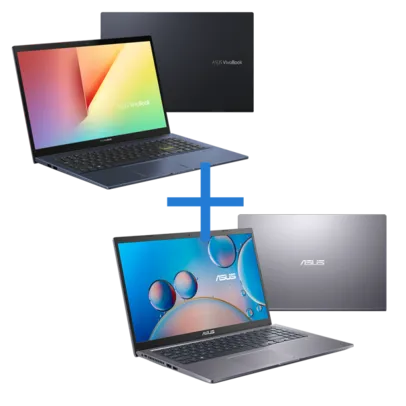 Notebook ASUS VivoBook X513EP-EJ232T Preto + Notebook ASUS E510MA-BR295R Preto | R$6749