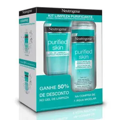 Kit Água Micelar Neutrogena Purified Skin 200ml Mais Gel De Limpeza Facial 80g