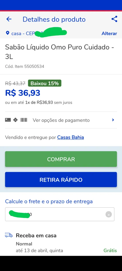 Imagem na descrição da promoção