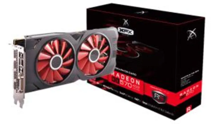 Placa de Vídeo Xfx Radeon Rx 570 4GB OC+ RS XXX Edition RX-570P4DFD6 DDR5 - R$659