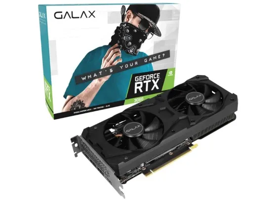 Placa de Vídeo Galax NVIDIA GeForce RTX 3060 (1-Click OC), LHR, 12GB, GDDR6, DLSS, Ray Tracing, 36NO