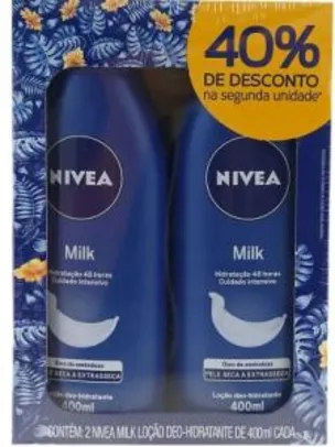 Kit Hidratante Nivea Milk - 2 unidades - 400ml cada | R$22