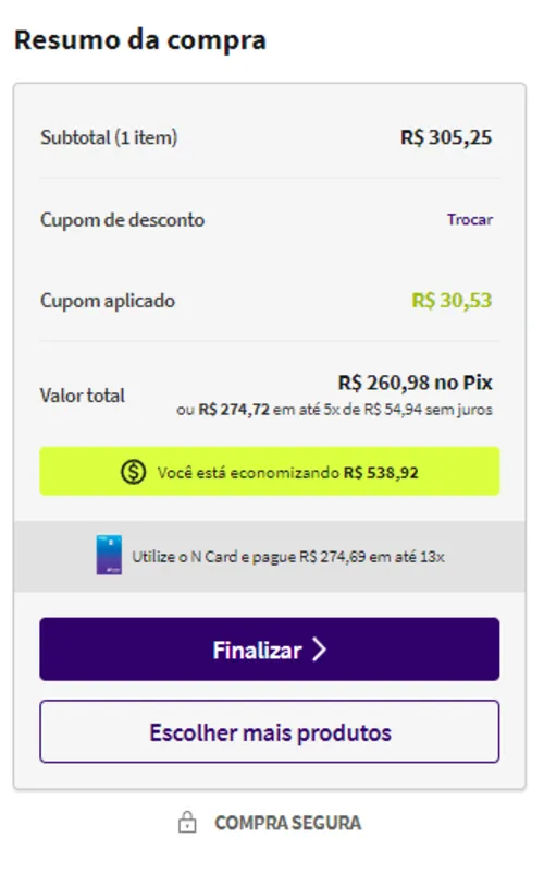 Imagem na descrição da promoção