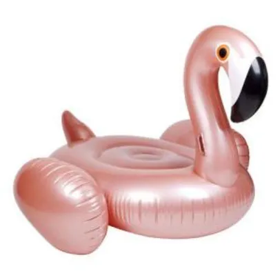 Boia Inflável Flamingo Rose Gold Luxo | R$299