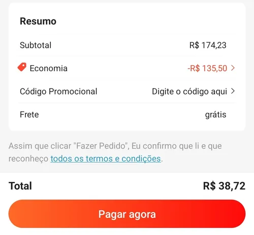 Imagem na descrição da promoção