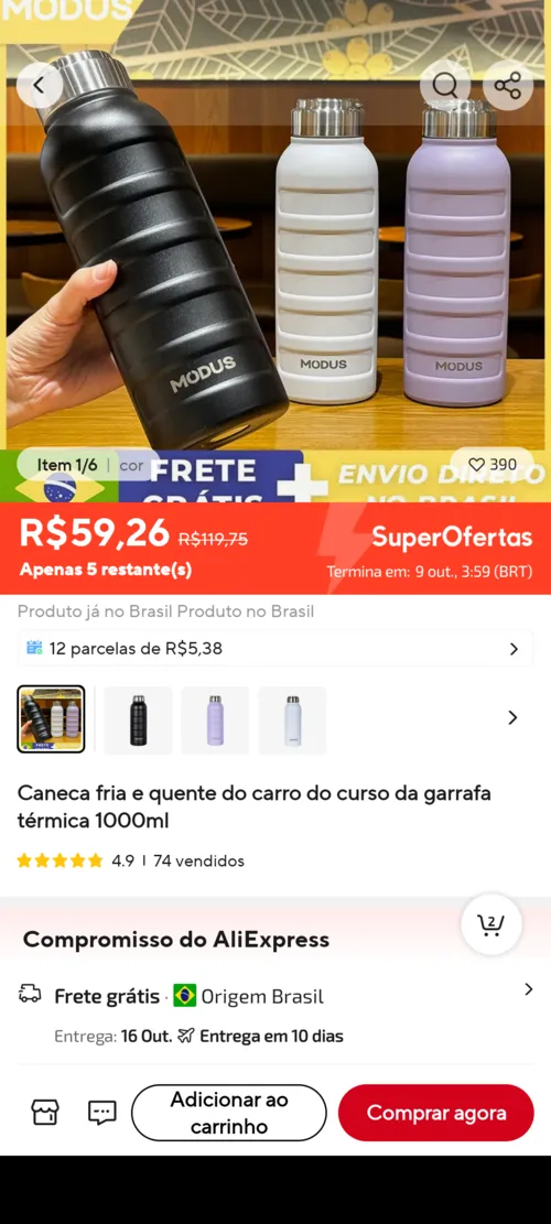 Imagem na descrição da promoção