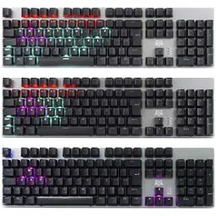 Teclado Mecânico Gamer Pc Usb Adamantiun Shuriken Led Abnt2 Switch Marrom - R$200