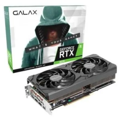 Placa de Vídeo Galax NVIDIA Geforce RTX 3070, 14 Gbps, 8GB, GDDR6, DLSS, Ray | R$4.464